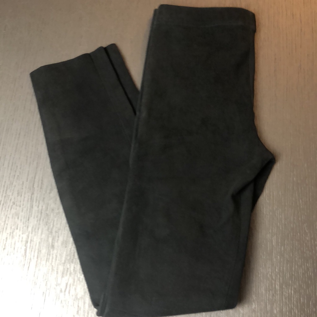 Plein Sud Suede Gray Leather Leggings Size 6